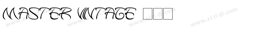 Master Vintage字体转换